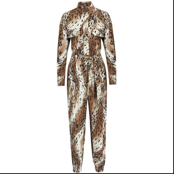 L’Atiste Abstract Cheetah Animal Print Jumpsuit, Size XL - Picture 5 of 11